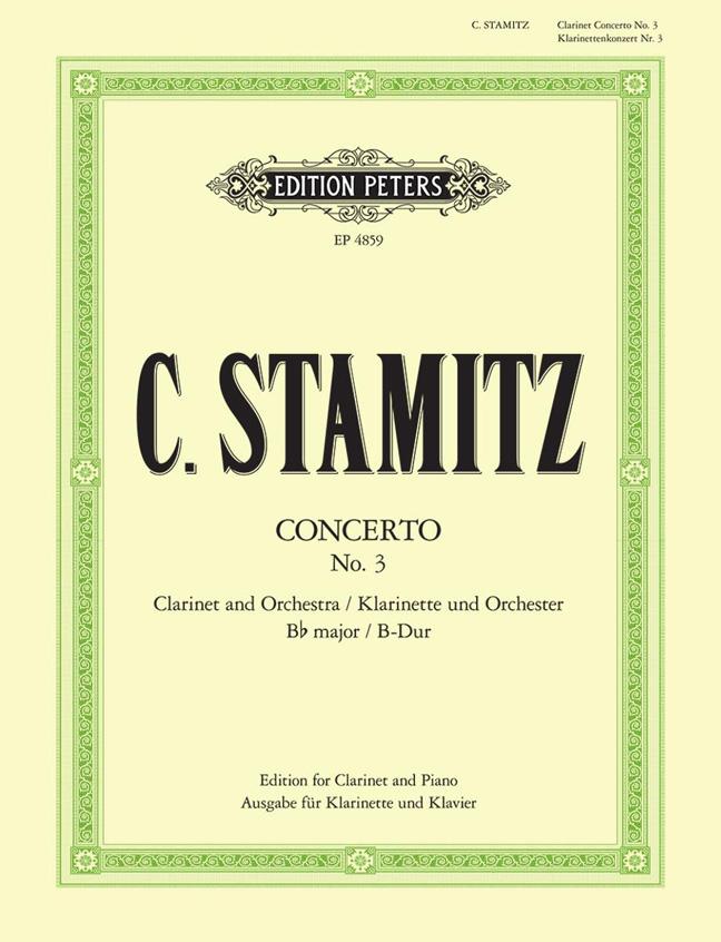 STAMITZ J. Konzert no.3 B-Dur fur Clarinet und Orchester