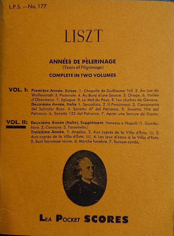 Liszt F. Années de Pélerinage Vol.2