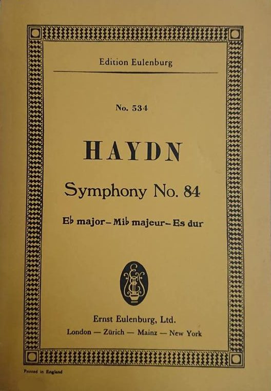 Haydn F.J. Symphony No.84 Eb major Hob. I:84