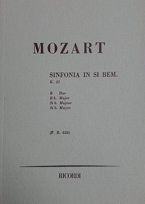 Mozart W.A. Sinfonia in Sib maggiore K.22