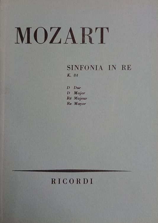 Mozart W.A. Sinfonia in Re maggiore K.84