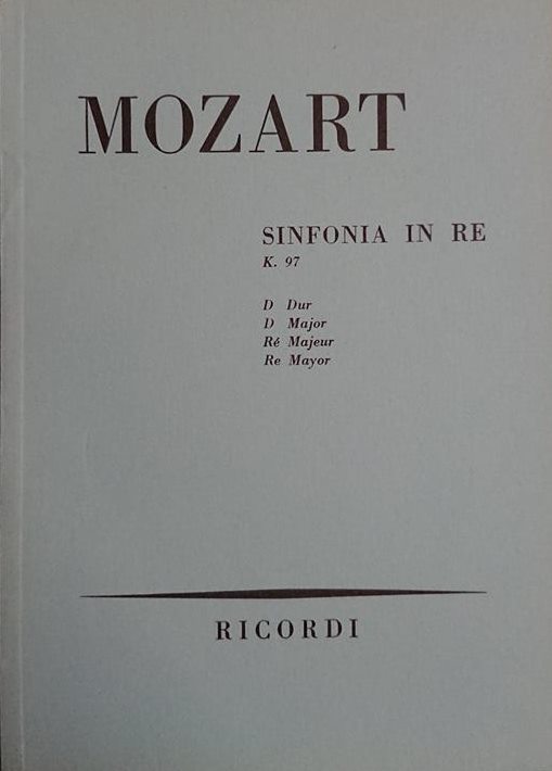 Mozart W.A. Sinfonia in Re maggiore K.97