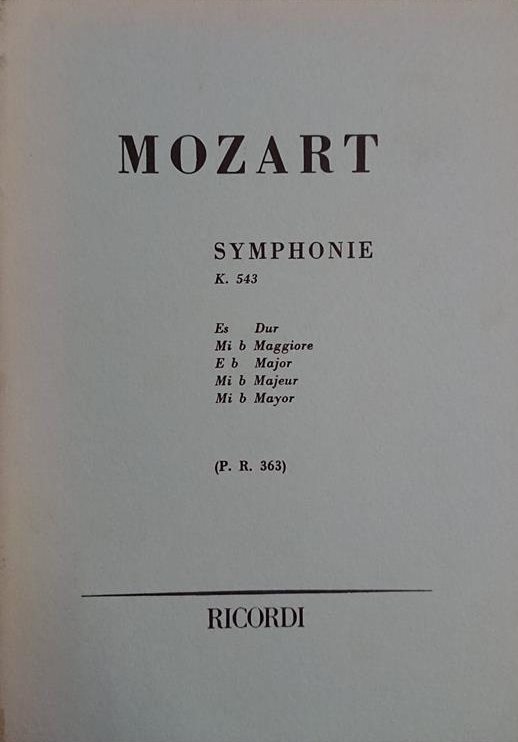 Mozart W.A. Sinfonia in Mib maggiore K.543