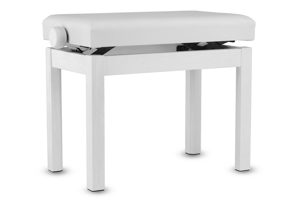 GEWA Student White Satin -Panca Pianoforte Bianco Satinato