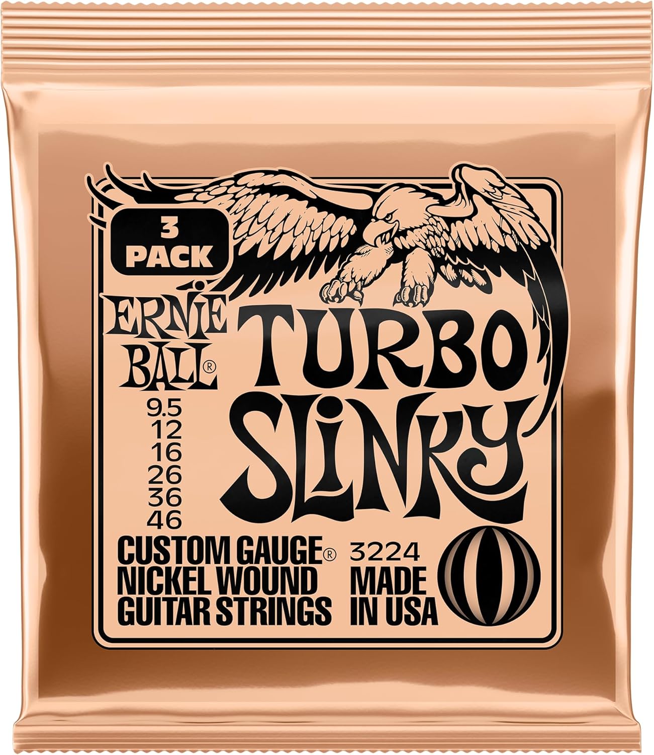 Ernie Ball 3224 Turbo Slinky 3 Pack