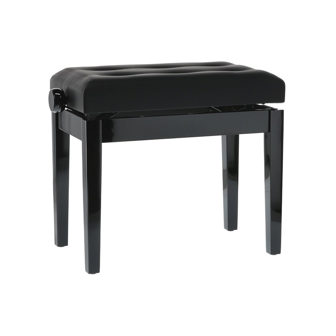 GEWA Deluxe Panca Pianoforte in Nero Lucido / Pelle sint.